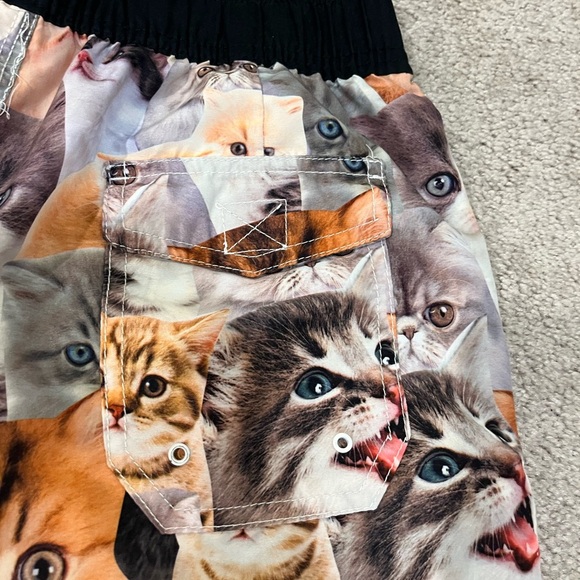 Bio World Cat Print Swim Shorts - Picture 6 of 7